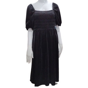 Draper James Black Velvet Dress